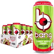 Bang Energy Drink with CoQ10 Creatine Candy Apple Crisp (12 Drinks, 16 fl oz. Each)