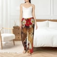 thumbnail image 4 of Balery White And Red Daisy Cow Pantalones de pijama para mujer, pijamas ultraligeros, pantalones de estar por casa-Medium, 4 of 6