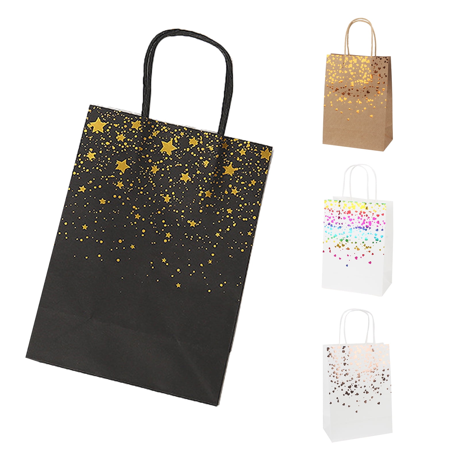 5 x Gold Paper Party Gift Bags ~ Boutique Shop Loot Carrier Bag SIZE A4 