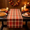 thumbnail image 6 of Fall Plaid Table Runner for Thanksgiving Holiday Dining Table Decoration, Washable Polyester Table Runner for Kitchen and Dining Room, 6 of 6