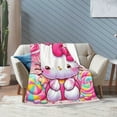 thumbnail image 4 of Hello Kitty Blanket, Super Soft Throw Blanket, Cozy Flannel Blankets For Boys Girls, Warm Blankets For Couch Sofa Bed, 60"X50", 4 of 9