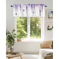 thumbnail image 6 of Curtain Valance for Windows,Watercolor Spring Purple Vineflowers Kitchen Valances Rod Pocket Short Curtains,Farm Butterflies Window Treatment Panel for Bedroom Bathroom 42x12in, 6 of 9