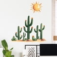 thumbnail image 2 of Adhesivos de pared de PVC con diseño de cactus tropicales, sol y desierto, 40 x 40 cm, 2 of 4