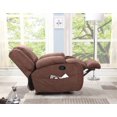 thumbnail image 2 of Nathaniel Home Lyla Chocolate Plush Microfiber Recliner, 2 of 5