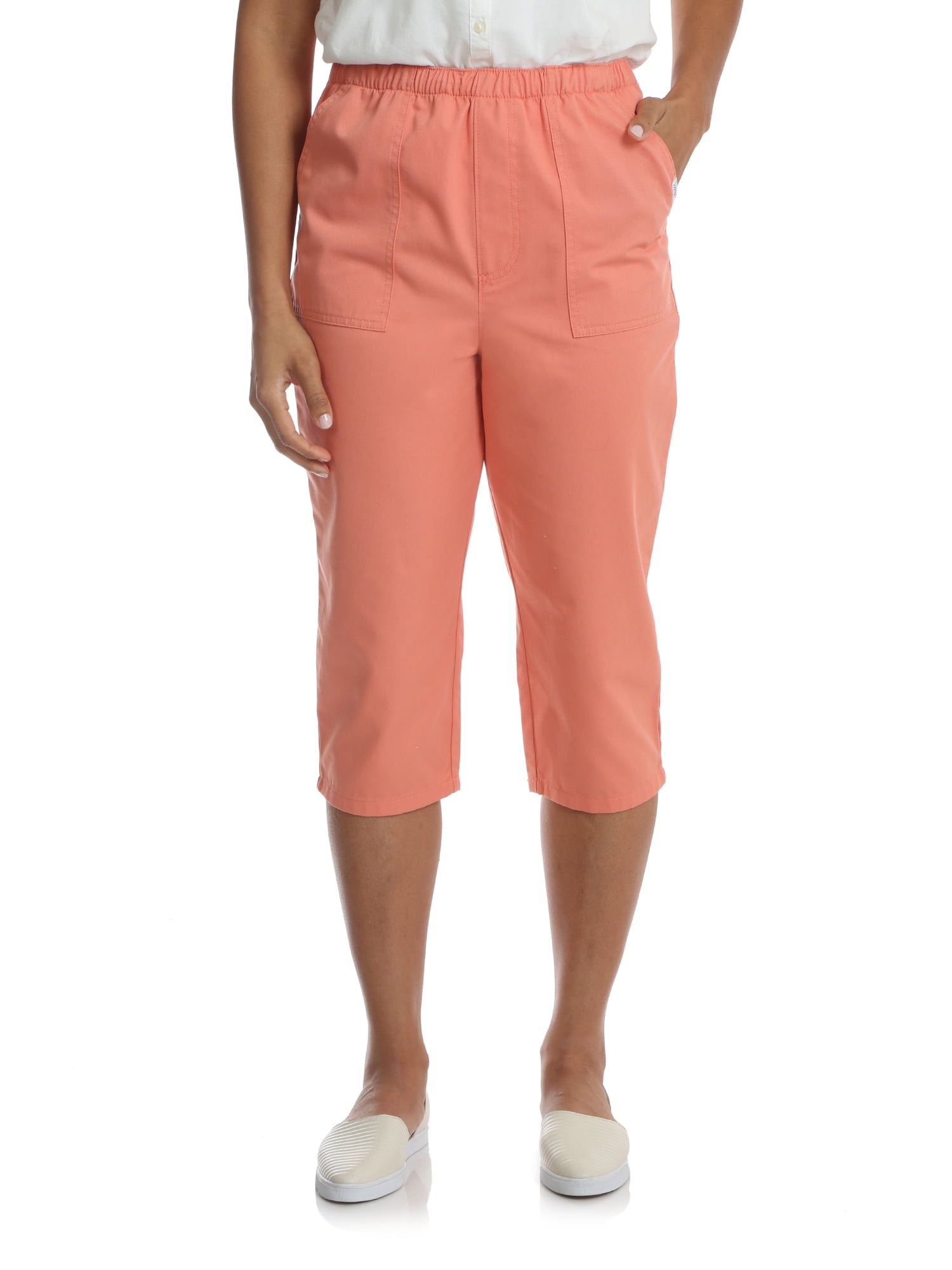 women's pull on stretch capris