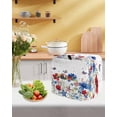 thumbnail image 5 of Blue Red Spring Floral Stand Mixer Dust Cover with Storage Pocket & Handles,Pastoral Flowers Butterflies Watercolor Fits All Tilt Head & Bowl Lift Kitchen Appliance Cover Accessories,4.5-5 Quart, 5 of 6