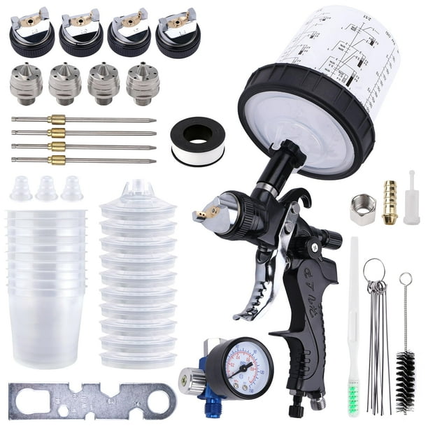 Pistola pulverizadora Zeinlenx HVLP de 600 ml con 10 vasos desechables