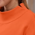 thumbnail image 5 of Weikingp Womens Mock Neck Sweatshirt Oversized Hoodie Fashion Clothing Winter Clothes Cowl Neck Tops Pullover Sweaters for Women Plain Mock Neck Sweatshirt Oversized Mock Neck Sweatshirt Orange M, 5 of 7