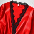 thumbnail image 5 of Women's 4 Piece Soft Satin Pajama Set Sleepwear Red L, 5 of 7
