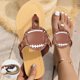 thumbnail image 1 of Sandalias de mujer Sandalias de béisbol de moda de verano Zapatillas planas Chanclas Sandalias de playa con punta abierta Wmkox8yii  ytu9836, 1 of 9