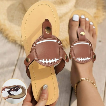

Yoslce Shoes For Women Women S Sandals Summer Fashion Baseball Flat Slippers