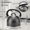 thumbnail image 2 of Copper Tea Kettle Stainless Steel Teapot Whistling Kettle Unique Button Control Kettle Outlet Loud Whistle Food Grade Teapot 3.2 Quart / 3 Liter Bronze, 2 of 6