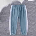 thumbnail image 2 of LIJCC Girls Casual Sweatpants Spring Summer Thin Loose Wide Leg Sweat Pants Elastic High Waist Baggy Joggers(Light Blue,12-18 Months), 2 of 8