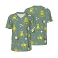 thumbnail image 3 of Daiia Cute Yoga Frogs Mens Baseball Jersey Button Down Shirts Short Sleeve Sports Uniforms-Small, 3 of 9