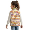 thumbnail image 3 of Pzuqiu Colorful Flower Girl Outerwear Vest Size 9-10 Fall Winter Clothes Soft Sleeveless Vest Zip Up for Girl Stand Collar Personalized Fall Outerwear Versatile for Everyday Wear, 3 of 7