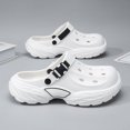 thumbnail image 5 of Pandaie Men Orthopedic Clogs Arch Support Garden Shoes Comfortable Slip on Closed Sandals Adjustable Strap Summer Slippers White,9.5, 5 of 7