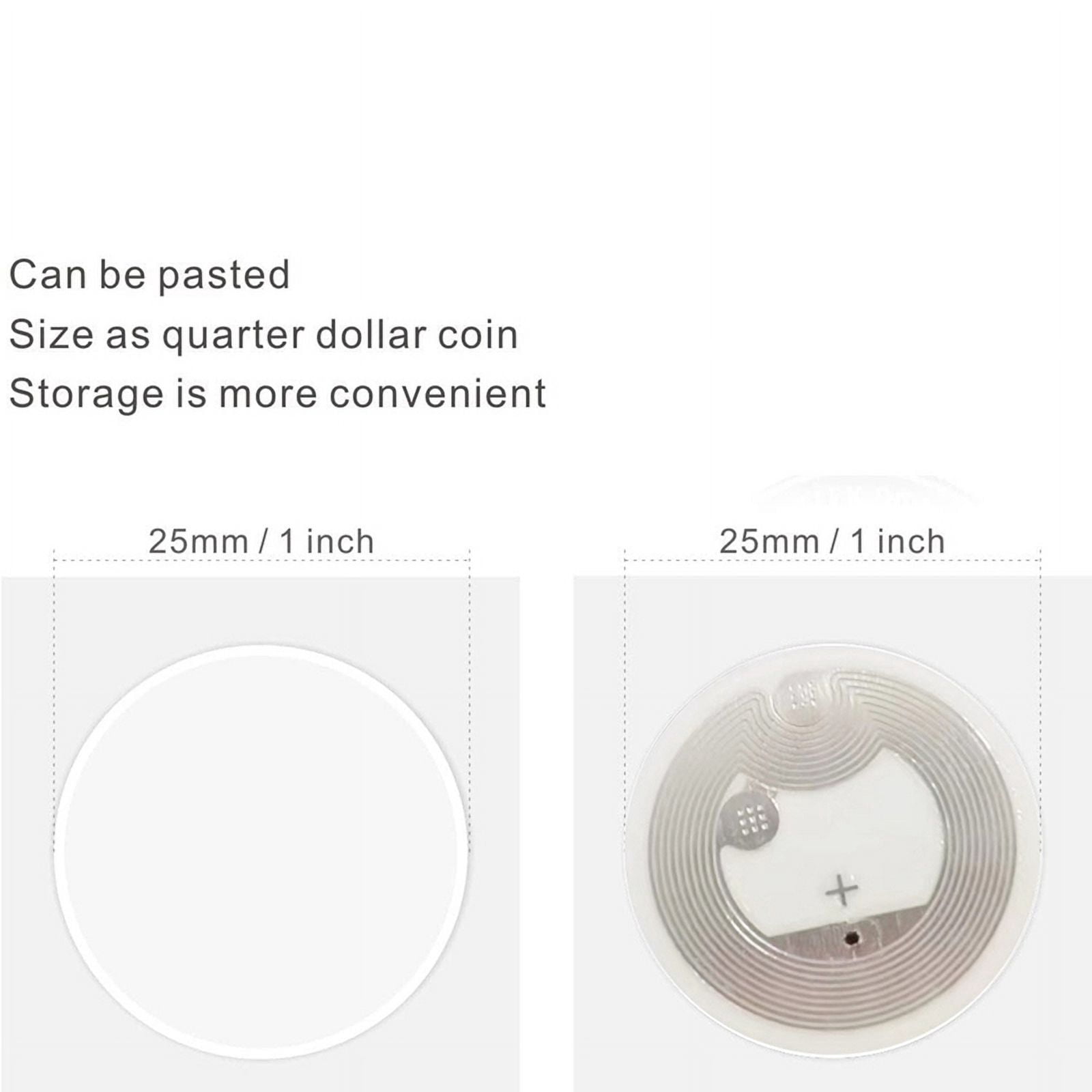 500Pcs NFC Ntag216 Sticker Ntag216 NFC Tags NFC 216 Tag Ntag216 NFC Cards 13.56Mhz NFC Tag Stickers 888 Bytes Memory