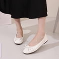 thumbnail image 5 of TAGOLD Womens Flats Shoes,Women's Fashionable Casual French Round Toe Bow Low-Top Lightweight All-Season Work Flat Shoes, 5 of 5