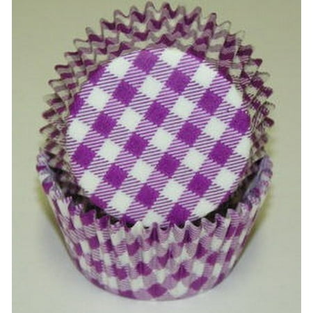 

Purple Gingham Pattern Cupcake Liners - Baking Cups -50pack