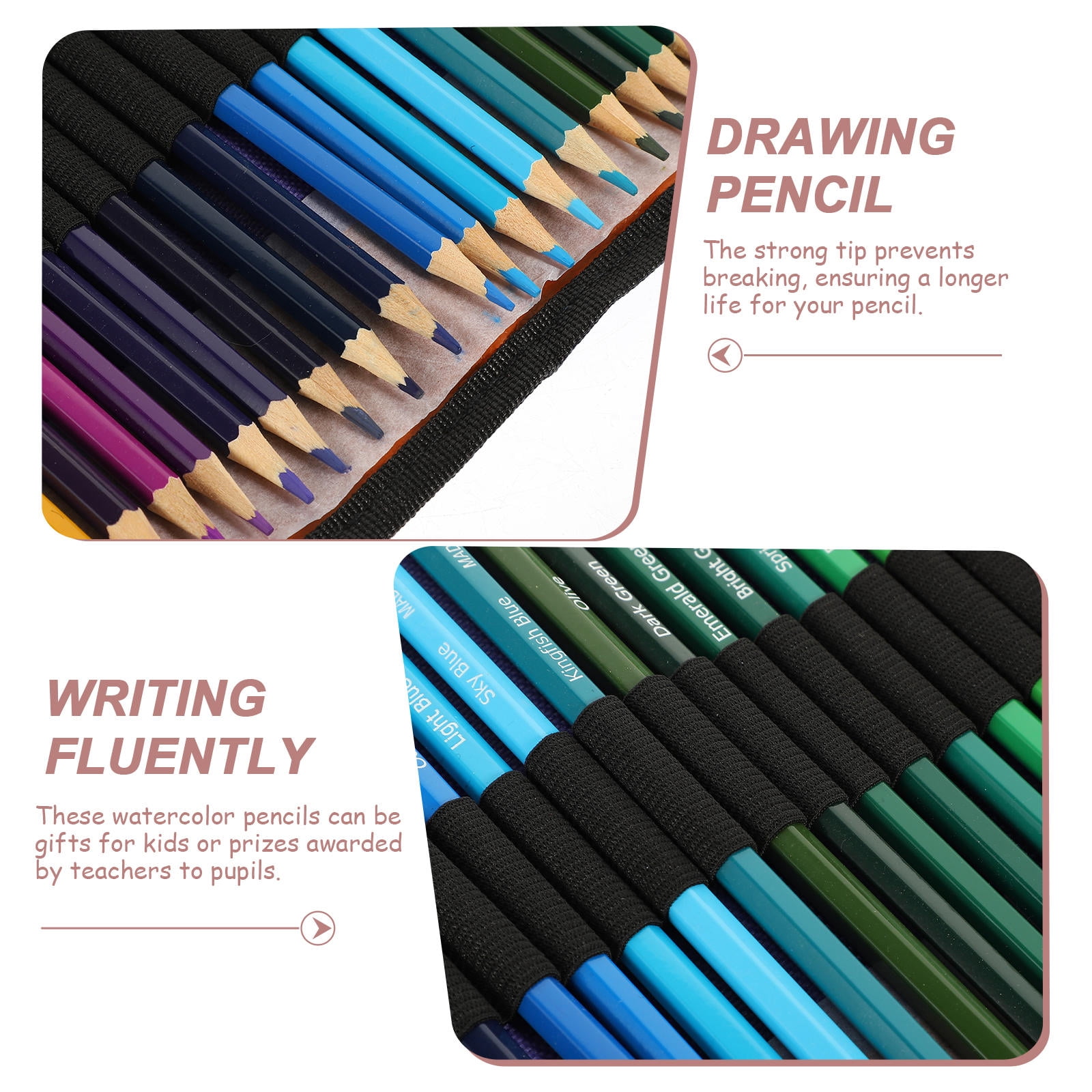 ULTNICE 1 Set of Artist Colored Pencils for Sketching and Drawing Portable Watercolor Pencils