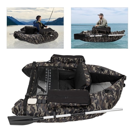 Portable Inflatable Boat Fishing Dinghy Boat Sport Backrest Adjustable 130kg