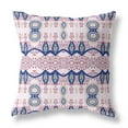 thumbnail image 3 of HomeRoots 482194 5 x 16 x 16 in. White & Blue Blown Seam Paisley Indoor & Outdoor Throw Pillow, 3 of 5