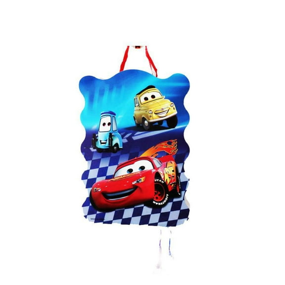 Cars Cartoon Fun Anime Pull String Piñata Toy for Kids | Candy-Filled Birthday Party Game - No Bats, Just Pull! Safe & Easy Pinata Opening