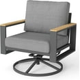 thumbnail image 6 of Mayincolor Aluminum Outdoor Swivel Chair, Patio Swivel Dining Chairs with 360-Degree Rotating, Metal Outdoor Chairs with Cushions, All Weather Metal Sofa Chair for Balcony, Garden, Backyard, Grey, 6 of 7