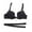 Black, variant on Sexy Deep U Plunge Bra LowCut Convertible Halter Multipoint Push Up Bra 32-38B