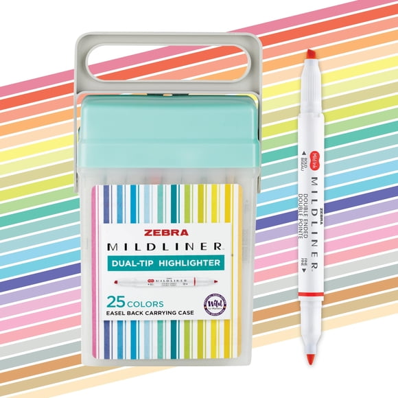 Set de resaltadores Zebra Pen Mildliner de doble punta, 25 unidades