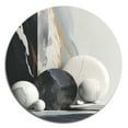 thumbnail image 2 of Designart "Abstract Marble Forms I" Abstract Marble Metal Round Wall Decor, 2 of 5
