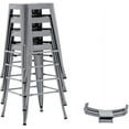 thumbnail image 7 of Andeworld 26" Low Back Metal Counter Stool Height Bar Stools [Set of 4] Barstools, Silver, 7 of 7