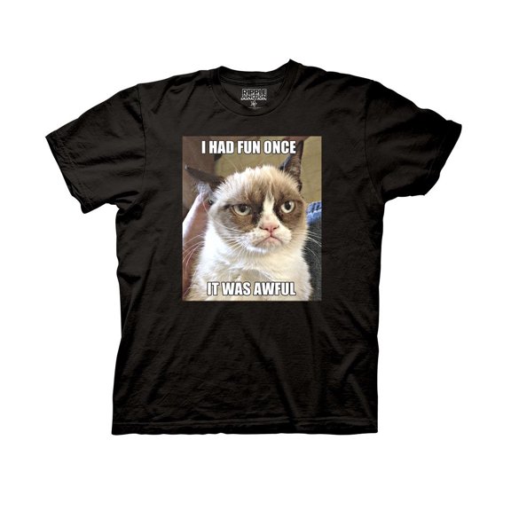 Grumpy Cat T-Shirt I had Fun Once Ripple Officially Licensed