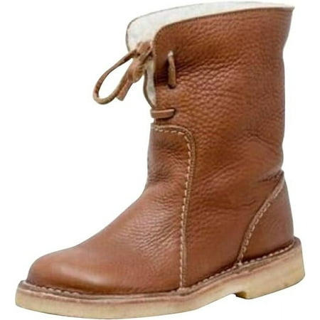 

Vintage Buttery-Soft Waterproof Wool Lining Boots Vintage Buttery-Soft Wool Lining Boots PU Leather