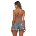 thumbnail image 6 of Amilia Women's Basic Solid Cami Spaghetti Double Layer Crop Tank Top, 6 of 7