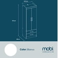 thumbnail image 4 of Ropero de Madera Modelo Alce Color Blanco Mobi Muebles, 4 of 5