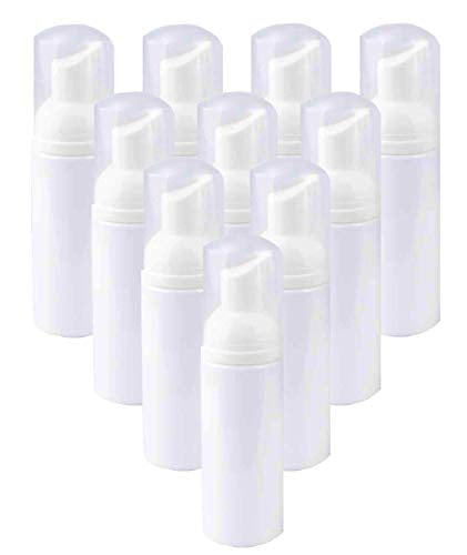 for Refillable Travel Hand Soap Foaming LONGWAY 2oz Plastic Foam Dispenser Bottle Pack of 12, 60ml, Clear Mini Foaming Pump Dispenser Empty Shampoo Castile & BPA Free 