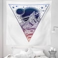 thumbnail image 1 of Trippy Tapestry, Space Fantasy in Upside Down Triangles Ombre Colored Modern Design Print, Fabric Wall Hanging Decor for Bedroom Living Room Dorm, 5 Sizes, White and Multicolor, by Ambesonne, 1 of 1