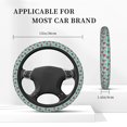 thumbnail image 3 of Disketp Snowflake Hot Cocoa Elastic Microfiber Steering Wheel Cover for Truck,SUV,Cars,Universal 15 inch,Anti-Slip, 3 of 6