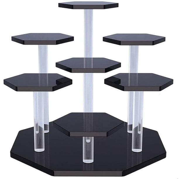 Organizador de Estante de joyería de varios niveles Yuyangstore Soporte de pastel de boda negro