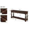 thumbnail image 6 of 63" Long Wood Console Table with 3 Drawers and Bottom Shelf - Extra-thick Sofa Table for Entryway, Hallway-Light Espresso, 6 of 9