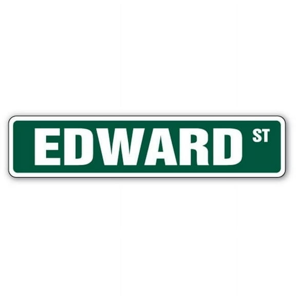 EDWARD Street Sign Childrens Name Room Sign | Indoor/Outdoor |  18" Wide
