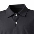 thumbnail image 4 of Ceisia Men's Checkered Short Sleeve Polo Shirt With Chest Pocket Dark Gray XXL Gift, 4 of 6