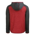 thumbnail image 3 of Men's Cutter & Buck  Heather Red/Heather Charcoal Kansas City Chiefs  Helmet Mainsail Sweater-Knit Full-Zip Hoodie, 3 of 3