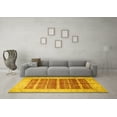 thumbnail image 3 of Ahgly Company Indoor Square Oriental Yellow Traditional Area Rugs, 8' Square, 3 of 4