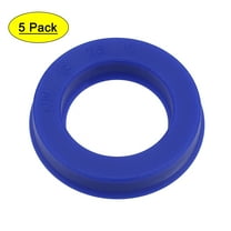 Uxcell 18mm x 28mm x 6mm UN Type Radial Shaft Oil Seal PU Blue 5 Count