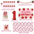 thumbnail image 4 of Set de decoración para fiesta de 1er cumpleaños de niña con temática de frutos rojos y fresa Gertaryo, 4 of 6