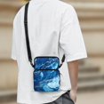 thumbnail image 3 of FUIALDOLG Blue Ocean Wave Print Portable Crossbody Coin Case, Polyester Crossbody Bag Lightweight Crossbody Purse for Travel Daily Use, 3 of 7