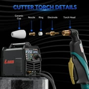 GZ GUOZHI 50A LED Plasma Cutter,110V/220V,IGBT Inverter,Digital Display,Front Pressure Gauge,Pre/Post Flow,2T/4T Mode,1/4 NPT,1/2Clean Cut