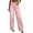 Pink, variant on Women's Wide Leg Jeans High Waisted Strechy Raw Hem Denim Pants